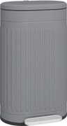 HOMCOM Coș de gunoi 30 L cu pedală, capac, găleată interioară detașabilă, funcție Soft-Close 36,5 x 31,2 x 60,8 cm, Gri | Aosom Romania