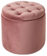 Taburete cu spatiu de depozitare Modern Barock 50cm, roz