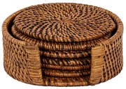 Coasters maro 6 buc. din ratan – Tiseco Home Studio
