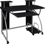 vidaXL Birou de computer, negru, 110x52x88,5 cm, lemn prelucrat