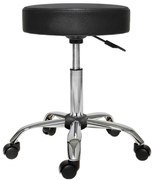 Scaun de cosmetica cu roti, inaltime reglabila-negru