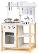 Bucătărie pentru copii din lemn cu cuptor alb
