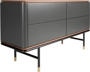 Comoda deosebita design LUX Dark Grey-Walnut 140x45cm
