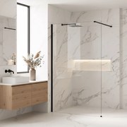 Paravan de dus Rea Flexi Transparent / Black 140