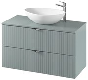 Dulap baie suspendat 100 cm pentru lavoar, fiord mat, MDF, Cersanit Tirso 1000x450 mm, Fiord mat