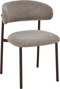 Scaun de dining tapitat ROCKET, nuc/cappuccino