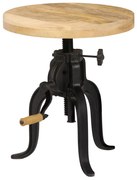 vidaXL Masă laterală, 45x (45-62) cm, lemn masiv de mango și fontă