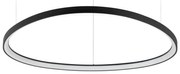 Lustra LED XXL suspendata design circular GEMINI SP D105 neagra