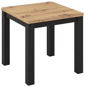 Masă de dining extensibilă ZARO, stejar artisan/negru