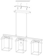 Lustră Eglo 49496 LONCINO 3xE27/60W/230V