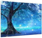 Tablou pe sticlă - Pădure mistică (70x50 cm)