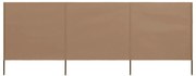 vidaXL Paravan anti-vânt cu 3 panouri, gri taupe, 400 x 80 cm, textil