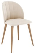 Scaun de sufragerie Sisi (natural + crem). 1069975