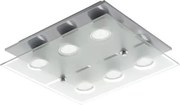 Eglo 75342 - Plafonieră LED dimabilă CABO-SD 6xGU10/5W/230V 34x34 cm crom mat