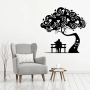 Sticker perete Love Tree Black