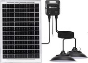 Aigostar - Lustră solară LED cu senzor 2xLED/35W/12V 6000 mAh 6500K Ø 15 cm