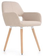 Scaun de bucaterie Leroy, bej/fag