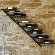 Raft de perete/suport vinuri, Wine Stand Homs,88x72x10 cm,metal