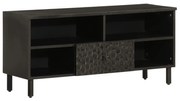 vidaXL Comodă TV, negru, 100x33x46 cm, lemn masiv de mango