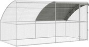 vidaXL Cușcă pentru pui 2 pcs Argintiu 400 x 200 x 200 cm Oțel și PE