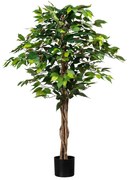 Plantă artificială Ficus Benjamin, 130 cm, verde