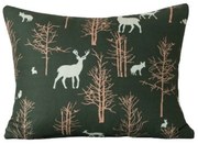 Husa pentru perna din microfibra OAK DEER 40x50 cm, verde inchis