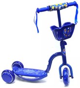 Trotineta cu lumini si sunete, cu cosulet, albastru, TRT08