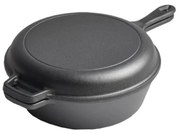 Tigaie fonta pura cu capac 26.5 CM PERFECT HOME 14792