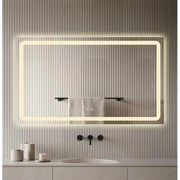 Oglindă Baie LED și Dezaburire Elit's Premium cu Senzor Touch, Lumina Rece, Caldă și Neutră, 110x70cm