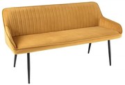 Bancheta tapitata design modern Turin 160cm, catifea galbena