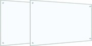 vidaXL Panou de bucătărie 2 pcs Transparent 100 x 60 cm