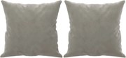 vidaXL Perne decorative, 2 buc., gri deschis, 40x40 cm, catifea