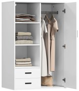 HOMCOM Dulap Modern Alb Sertare | Aosom Romania