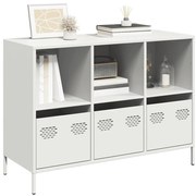 vidaXL Dulap, alb, 101,5x39x73,5 cm, oțel laminat la rece