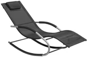 Șezlong pentru grădină Carro (negru). Promo -40%. 1011563