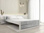 Pat IKAROS DOUBLE 140 x 200 cm, beton/alb Saltele: Fara saltea, Somiera pat: Fara somiera