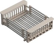 Cos scurgere dreptunghiular Quadron Unique inox - bej