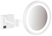 Oglinda cosmetica Hansgrohe AddStoris cu LED alb mat