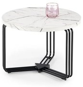 Masuta cafea Antica M marble alba – H41 cm