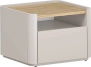Noptieră Elivo 50 cm cu sertar - cașmir / stejar uleiat
