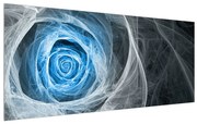 Tablou abstract cu trandafir albastru (120x50 cm), în 40 de alte dimensiuni noi