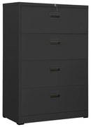 vidaXL Fișet, antracit, 90x46x134 cm, oțel