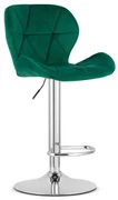 Scaun Bar Kross Catifea  Verde, Baza Cromata