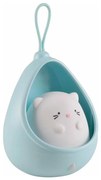 Corp de iluminat LED de orientare pentru cu senzor pentru copii KITTY LED/0,5W/5V USB albastru