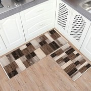 Set 2 Covoare bucatarie antiderapante 60x80 cm + 60x120 cm, CBU309
