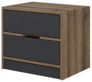 Noptieră Elina Walnut Anthracite