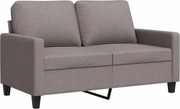 vidaXL Canapea cu 2 locuri, gri taupe, 120 cm, material textil