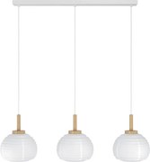 Eglo 44066 - Lustră suspendată SUMMERHILL, 3xE27/40W/230V, alb/bej