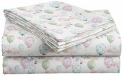 Cearsaf din bumbac pentru patut copil BALUNEA alb 110x160 cm