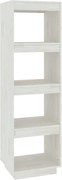 vidaXL Bibliotecă/Separator cameră, alb, 40x35x135 cm, lemn masiv pin